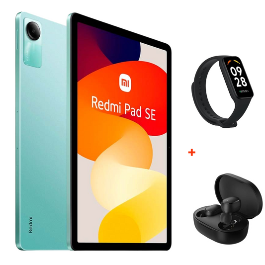 Tablet Xiaomi Redmi Pad SE 128GB 4GB RAM ESMERALDA + Audífonos+Redmi band 2.