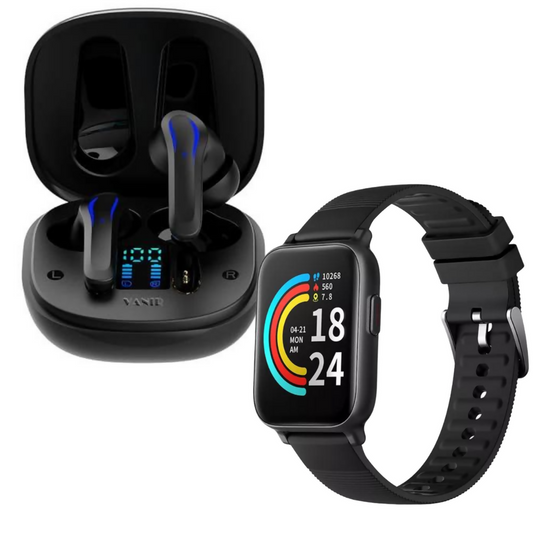 Combo de Smartband 1More. 1.68pulgadas, a prueba de agua, 100 esferas personalizables + Audífonos Vanir