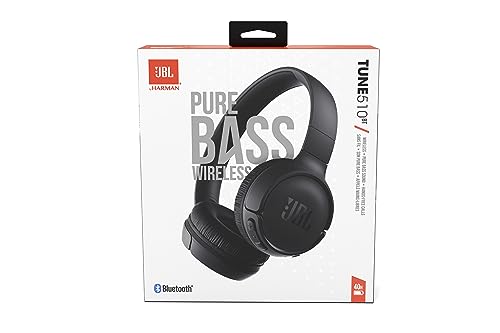 Audífonos JBL Tune 510BT - Auriculares in-Ear inalámbricos con Sonido Purebass, Color Negro