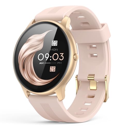 Smartwatch Mujer, Reloj Inteligente Deportivo 1.3 Pulgadas Táctil Completa IP68, Monitor de Sueño, Seguimiento del Menstrual.