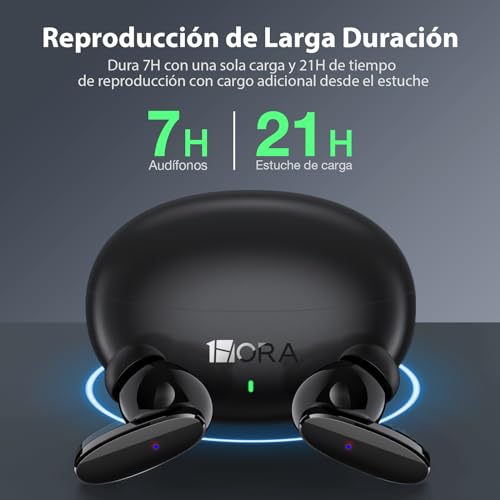 1 Hora Audífonos Inalámbricos Bluetooth 5.3 Audífonos In-Ear Inalámbricos con Micrófono Auriculares Inalámbricos .