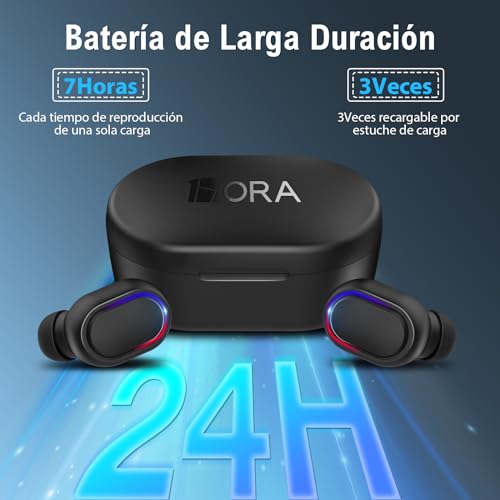 Audífonos Inalámbricos 1 Hora con Pantalla Digital, Auriculares Bluetooth 5.3