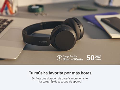 Audífonos inalámbricos Sony on-Ear WH-CH520 hasta 50 Horas de duración de batería, Negro