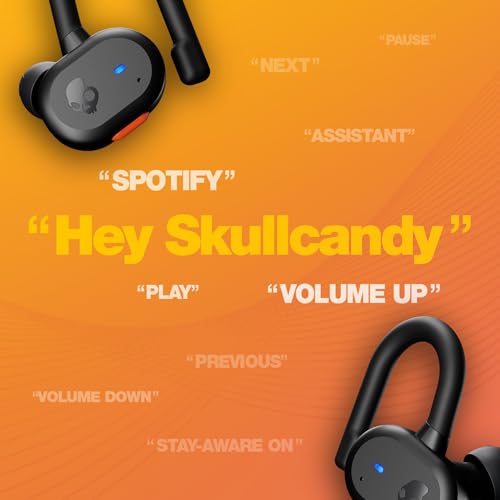 Audífonos Skullcandy Push Active In-Ear Inalámbricos, 43 horas de Batería, Skull-iQ, Habilitados para Alexa, Micrófono, Compatibles con iPhone, Android y Dispositivos Bluetooth, Negro