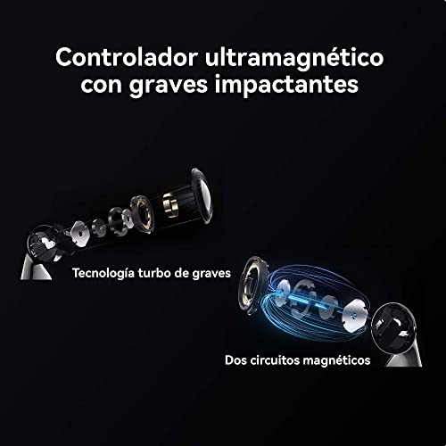 HUAWEI FreeBuds 5, Hi-Res, hasta 30 Horas de reproducción, ANC, Gris Acero, Compatible con Android e iOS