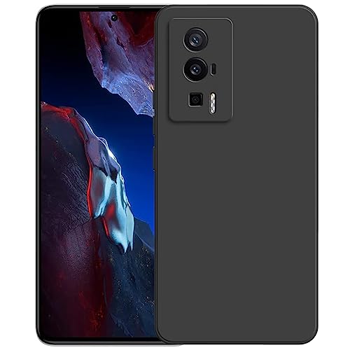 Funda Redmi K60 y K60 Pro y Xiaomi Mi Poco F5 Pro Case Protectora de TPU Suave Ultrafina Matte Minimalista Liso (Negro)