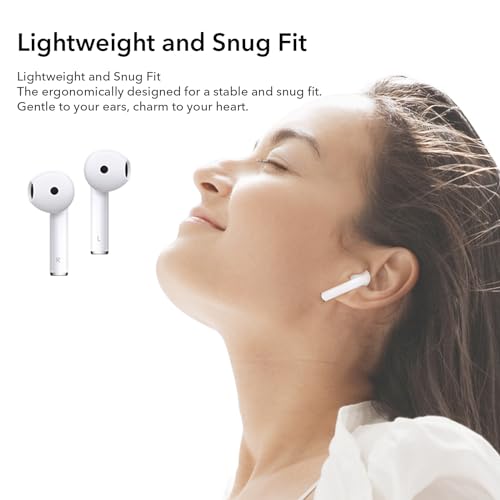 Honor Earbuds X5, Auriculares Inalámbricos Bluetooth 5.2 con Micro, 27H Cascos Inalámbricos Bluetooth, IPX4 Auriculares Inalámbricos, Blanco