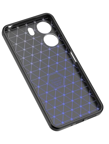 Funda para Mi Xiaomi Poco C65 y Redmi 13c Case Carcasa Uso Rudo Protector de Cámara Duradero Suave Similar Cuero Protector Cover (Negro)