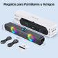 1 Hora Bocina Bluetooth, Barra de Sonido Soundbar para PC TV, RGB Altavoces Inalámbricos Bluetooth 5.1 con 2000mAh Batería, Soporte 3.5 mm AUX/TF/USB/Bluetooth para Interior, Hogar y Fiesta