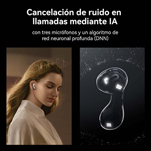 HUAWEI FreeBuds 5, Hi-Res, hasta 30 Horas de reproducción, ANC, Gris Acero, Compatible con Android e iOS