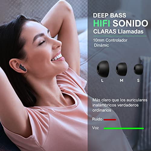 1 Hora Audífonos Inalámbricos Bluetooth 5.3 Audífonos In-Ear Inalámbricos con Micrófono Auriculares Inalámbricos .