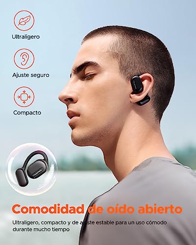 Audífonos Bluetooth 5.3 truefree, Audífonos Inalámbricos Deportivos,Cancelación de Ruido ENC, Sonido Estéreo 3D por Controlador de 16,2 mm, 45 Horas de reproducción,4 mics,Control de App