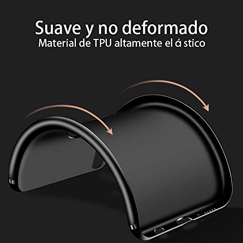 Funda Xiaomi Mi Poco F5 Funda Protectora de TPU Suave Ultrafina Matte Minimalista para Xiaomi Mi Poco F5 Case Carcasa Liso (Negro)