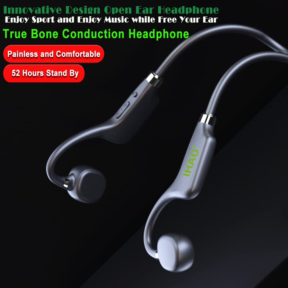 IHAO Auriculares de Conducción Ósea IHBQ33 – Bluetooth 5.0 & MP3 Integrado