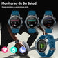 Smartwatch 1.43" AMOLED con Llamada Bluetooth, Reloj Inteligente Hombre Impermeable IP67, Monitor de Frecuencia Cardíaca/Oxígeno en Sangre/Sueño, 100+ Modos Deportivos para Android/iOS, Azul