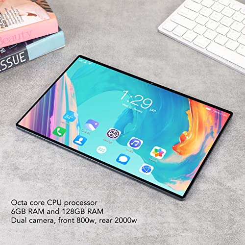 Tablet  Android , 1920x1200 IPS HD Screen, 6GB RAM 128GB ROM, Octa Core Processor, Dual Sim 4G LTE Call Tablet, WiFi Tablet PC 8800mah Azul(US)