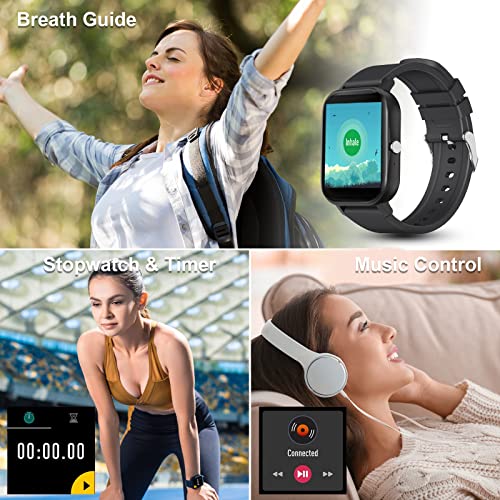 Smartwatch Reloj Inteligente con presión Arterial, Monitor de oxígeno en Sangre, Monitor de Fitness con Monitor de Ritmo cardíaco, Reloj de Fitness táctil Completo para Android e iOS