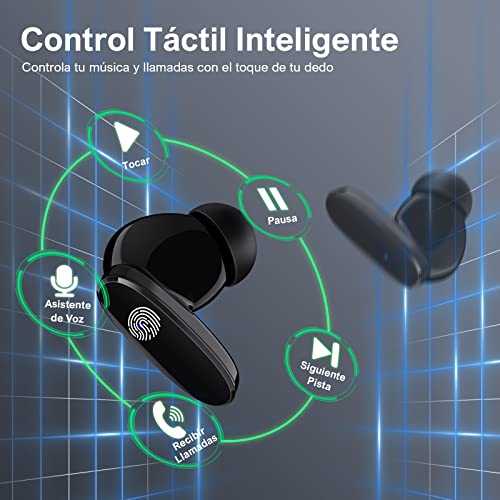 1 Hora Audífonos Inalámbricos Bluetooth 5.3 Audífonos In-Ear Inalámbricos con Micrófono Auriculares Inalámbricos .