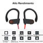 Audifonos Inalámbricos JSHIB. Bluetooth 5.0. Deportivos, Impermeables IPX7, con Micrófono, con Cancelación de ruido, con Estéreo para Ciclismo, Escalada, Yoga, Gimnasio etc