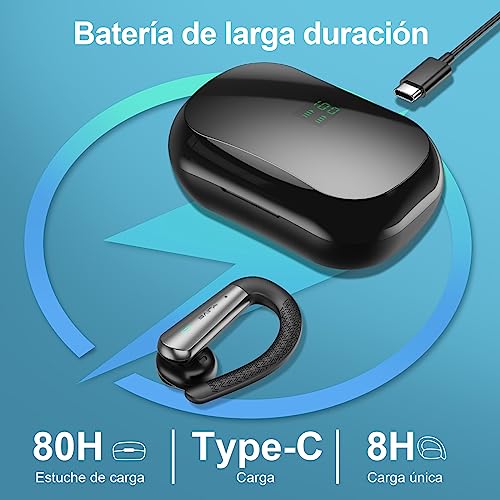 Audífonos Inalámbricos BVILY X13, 80H con Indicador de Carga LED, Dual Auriculares Bluetooth 5.3, Llamada ENC HD.