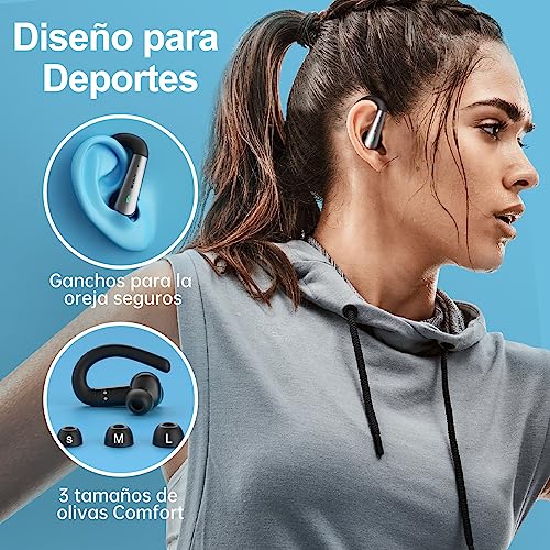 Audífonos Inalámbricos BVILY X13, 80H con Indicador de Carga LED, Dual Auriculares Bluetooth 5.3, Llamada ENC HD.