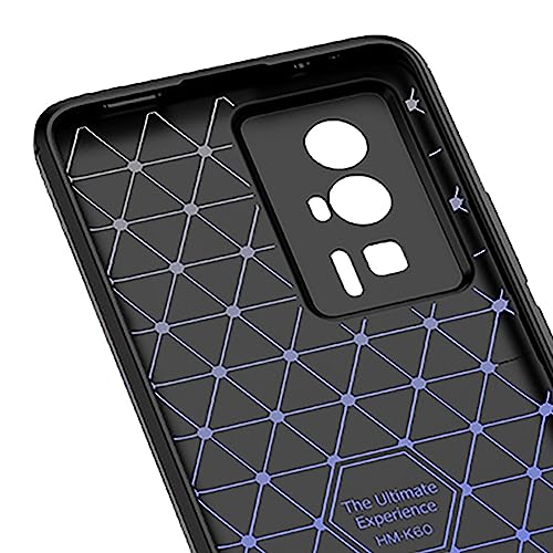 Funda para Mi Xiaomi Poco F5 Pro Case Carcasa Uso Rudo Protector de Cámara Duradero Suave Similar Cuero Protector Cover (Negro)