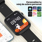 Smartwatch, 1,85" Reloj Inteligente con Llamadas Bluetooth IP67 Impermeable Reloj Deportivo Pulsómetro Monitor de Oxígeno Sueño, Podómetro, Pulsera Actividad para Android iOS (2 Correas) - Negro