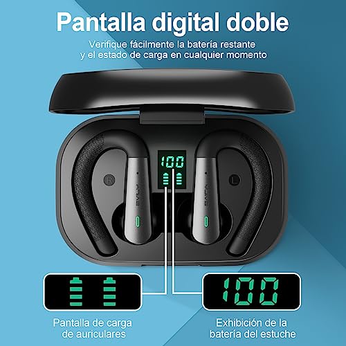 Audífonos Inalámbricos BVILY X13, 80H con Indicador de Carga LED, Dual Auriculares Bluetooth 5.3, Llamada ENC HD.