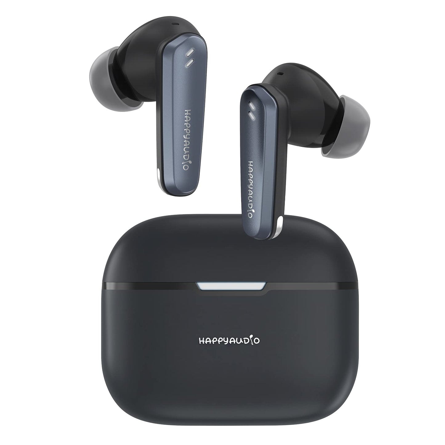 Auriculares Inalámbricos HAPPYAUDIO Bluetooth 5.2, Cancelación Activa de Ruido (ANC + ENC), Resistentes al Agua IPX5, 24 Horas de Autonomía