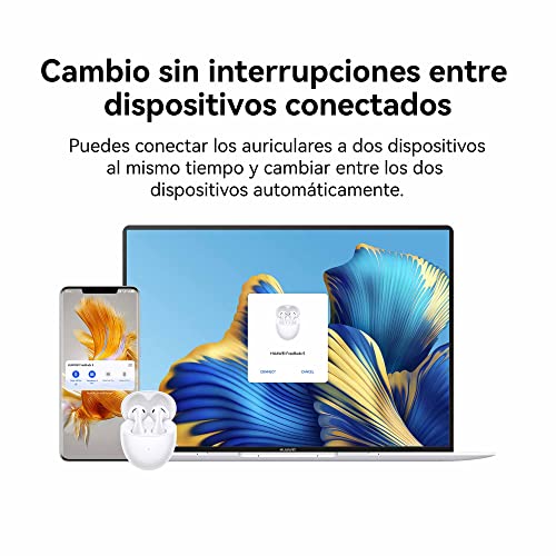 HUAWEI FreeBuds 5, Hi-Res, hasta 30 Horas de reproducción, ANC, Gris Acero, Compatible con Android e iOS