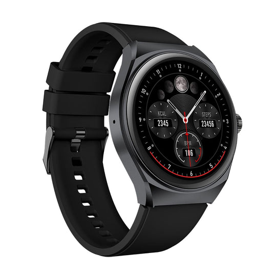 STF Kronos Trek Smartwatch, Resistente al Agua, Modo Multideportivo, Monitores de Salud, Batería de hasta 7 días de duración, Negro