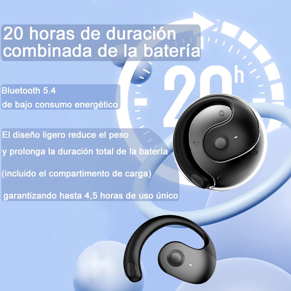 Audífonos HiTauing Bluetooth, Auriculares Bluetooth 5.4 Estéreo, Sonido Envolvente, con HiFi Estéreo y Cancelacion Ruido