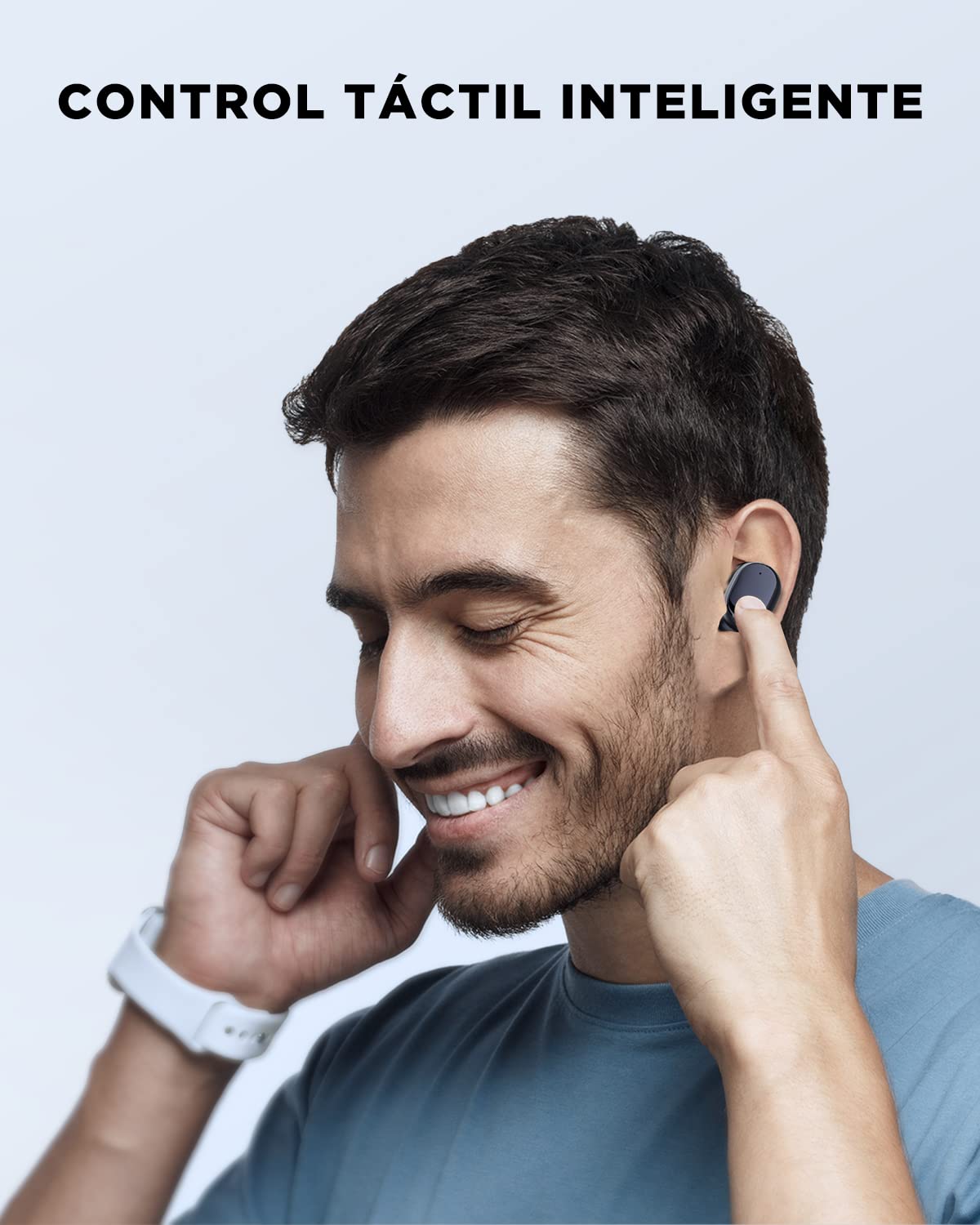 HTC Audifonos Inalambricos Audífonos Bluetooth 5.3 Inalámbricos Auriculares Earbuds con Micronofo Compatible Pare Sony Xiaomi Huawei Laptop Tablet (Negro)