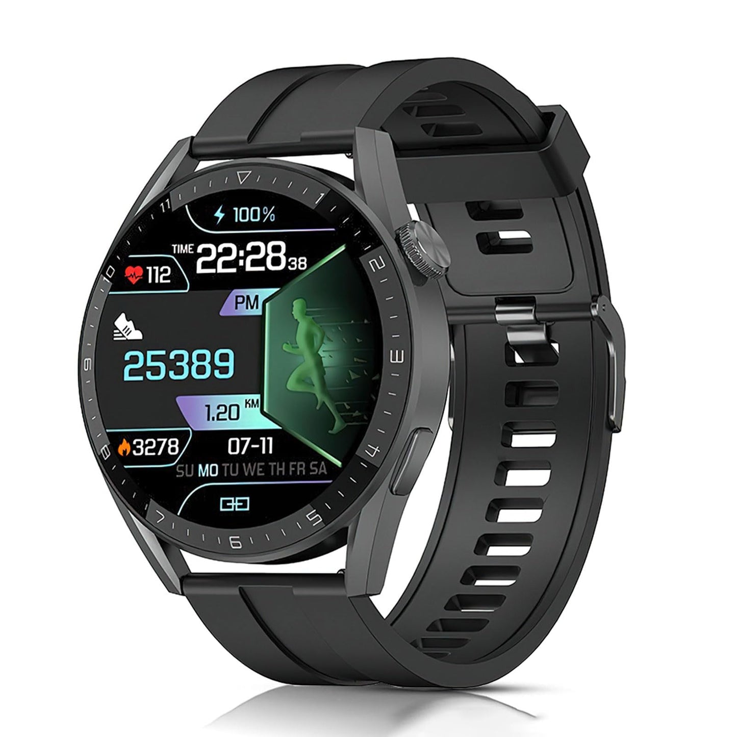 Smartwatch Deportivo 1.36” – Impermeable, Monitor de Salud, GPS y Múltiples Modos Deportivos