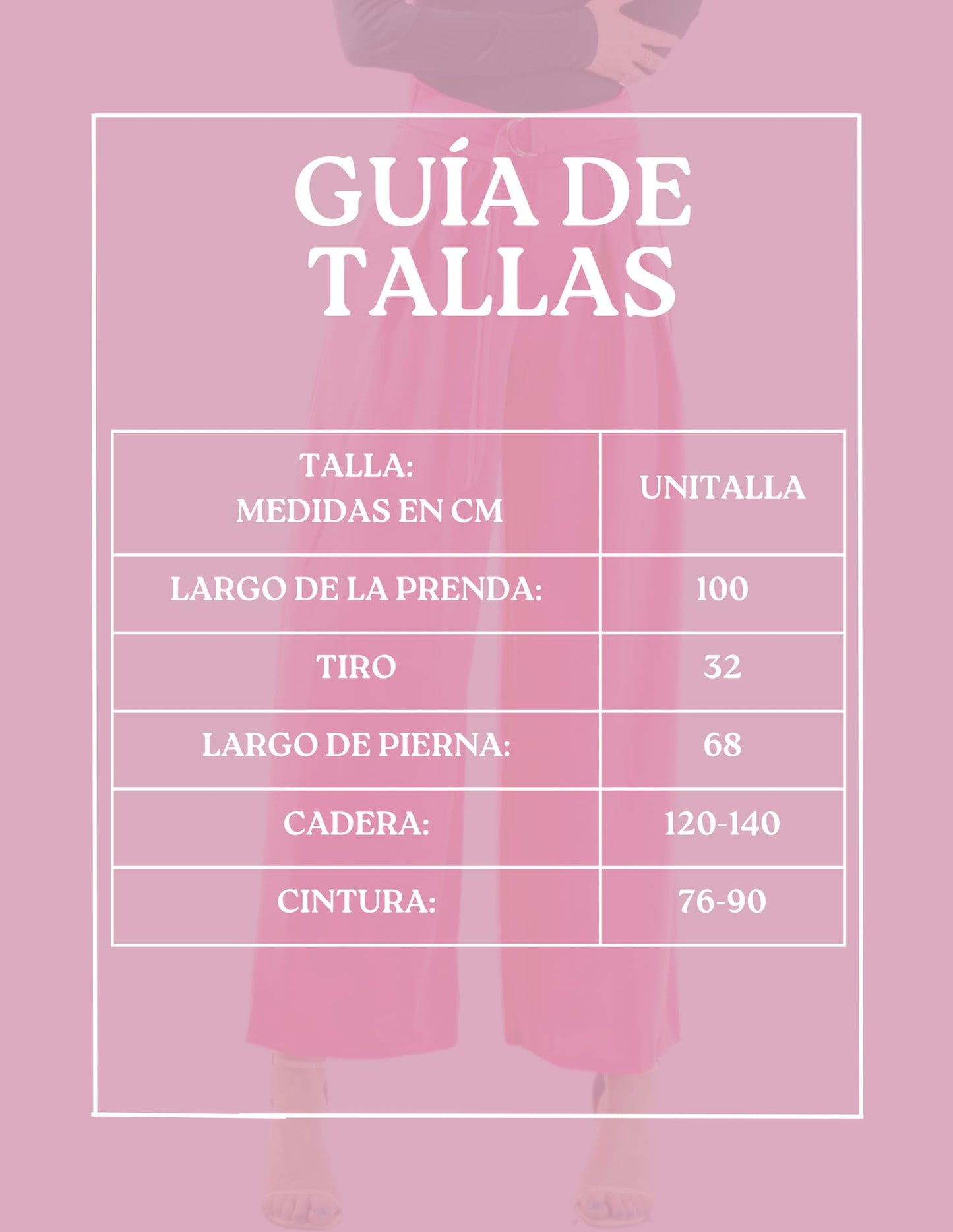 Generic Pantalones Wide Legs para Mujer (MX/US, Alfa, Talla única, Regular, Regular, Fucsia)