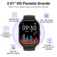 Smartwatch 2.01" EASYTAO. Pantalla Grande, Reloj Inteligente Llamada Bluetooth, Impermeable IPX67, Monitor De Frecuencia Cardíaca/Oxígeno en Sangre/Presión Arterial, Micrófono Incorporado(Negro)