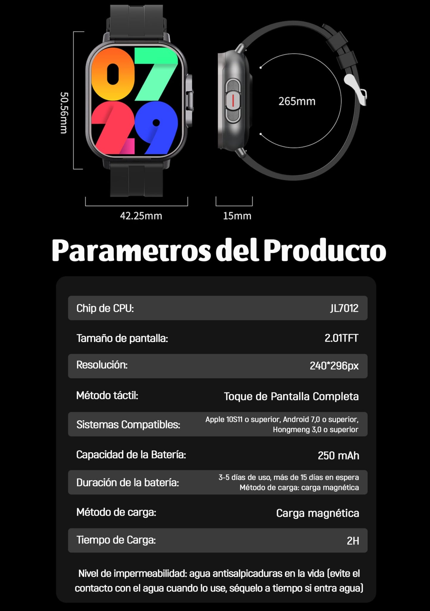 Smartwatch 2 EN 1  Reloj Inteligente con Auriculares, Reloj Inteligente Smartwatch, Monitor Pulser, Pantalla Táctil Completa Impermeable IP68, con Pulsómetro, Sueño, GPS (Correa de metal).