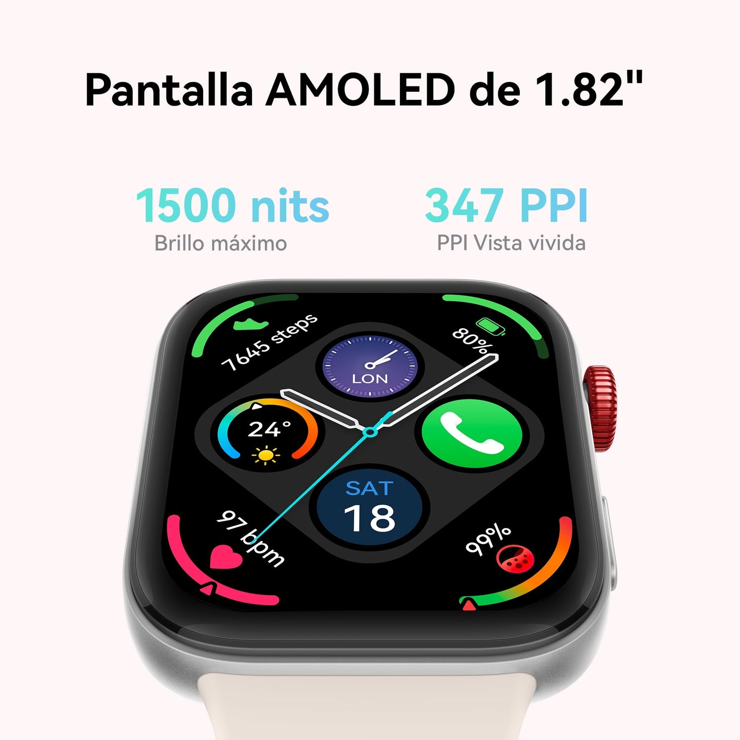 HUAWEI WATCH FIT 3, Pantalla AMOLED de 1.82", Diseño Ultradelgado, Monitoreo Integral del Ejercicio, Gestión Integral de la Salud, Batería de 10 Días.