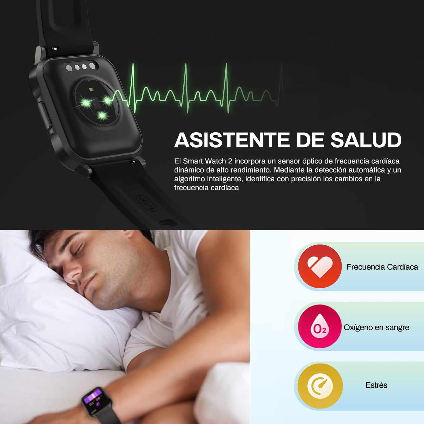 Smartwatch Deportivo con Llamadas Bluetooth, Pantalla HD de 1.4” e IP68 – Compatible con Android y iOS