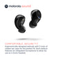 Audífonos Bluetooth Motorola Sound Moto Buds 105    control táctil y funda de microcarga, IPX5, resistente al agua, ligero, ajuste cómodo, sonido claro, color negro