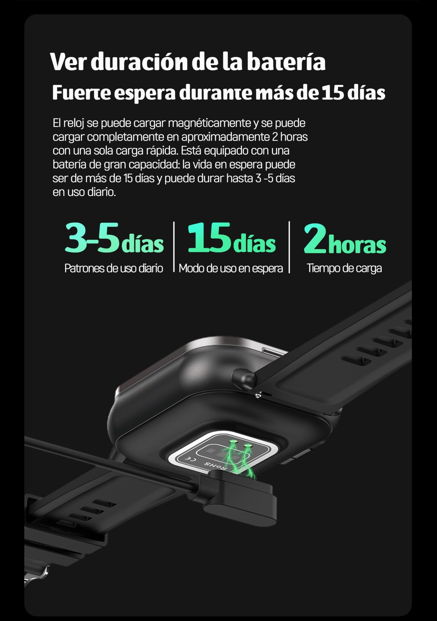 Smartwatch 2 EN 1  Reloj Inteligente con Auriculares, Reloj Inteligente Smartwatch, Monitor Pulser, Pantalla Táctil Completa Impermeable IP68, con Pulsómetro, Sueño, GPS (Correa de metal).