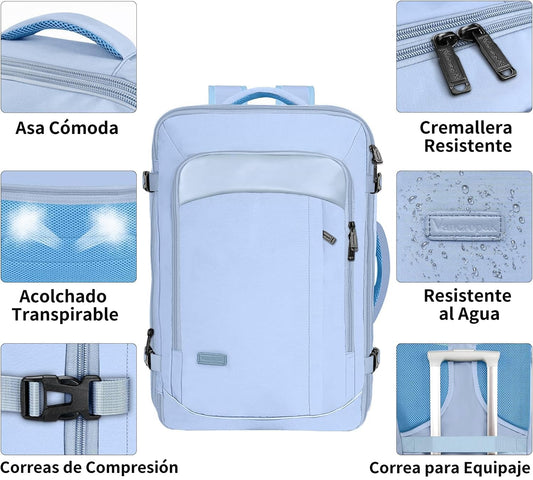 Mochila de Viaje Expandible Vancropak – 50L Aprobada por Aerolíneas