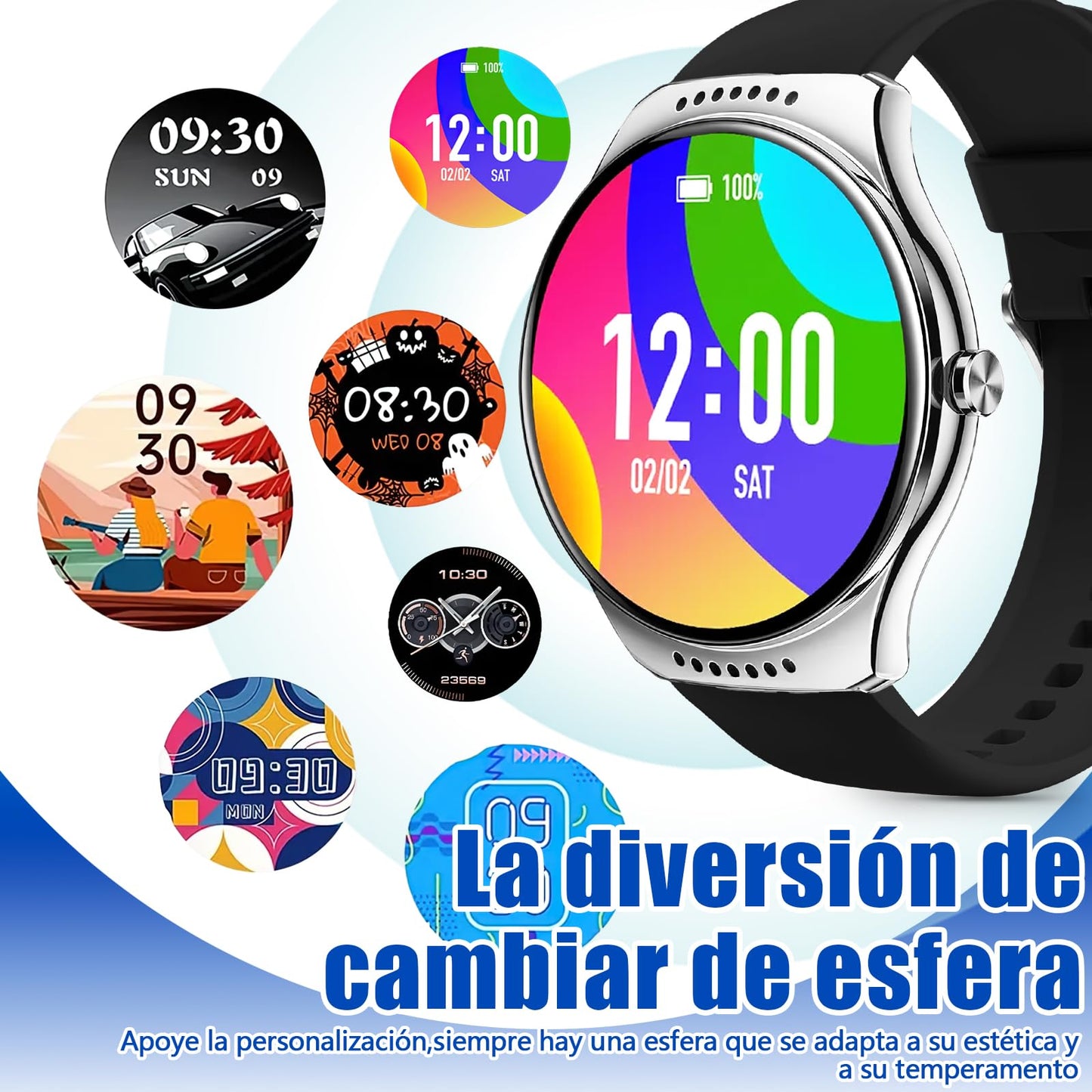 Smartwatch Deportivo con Bluetooth, Pantalla Táctil y IP67 – Monitor de Salud y Notificaciones en Tiempo Real