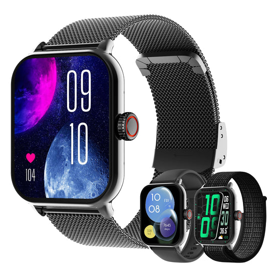 Reloj Inteligente Hombre, 1.83" Smartwatch con Llamadas Bluetooth, Smart Watch Pulsómetro/Monitor de Sueño.