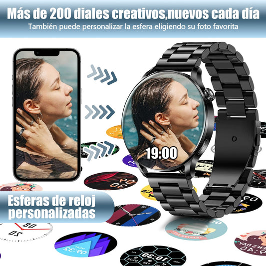 Smartwatch Deportivo con Bluetooth, Pantalla Táctil de 1.28” e IP67 – Monitor de Salud y Múltiples Modos Deportivos