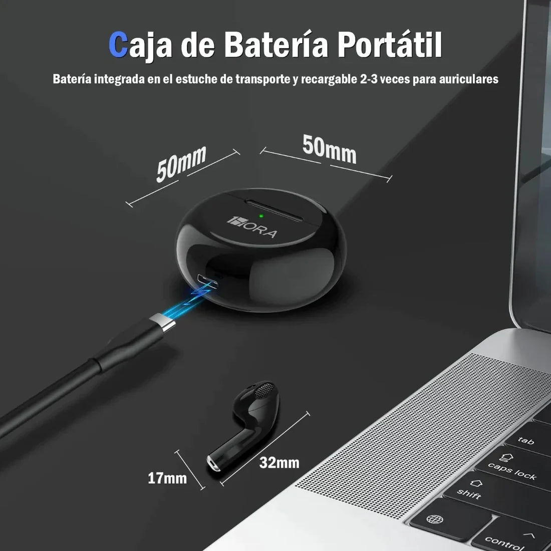 Audífonos bluetooth 1hora Controles táctiles, 30hrs.