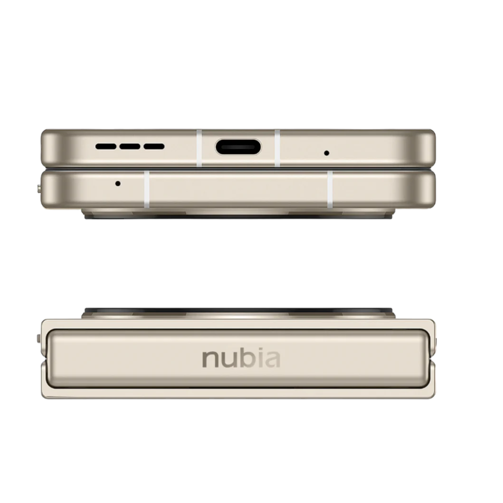 Celular Nubia Flip 5g 256gb 8+12ram pantalla plegable.Dorado