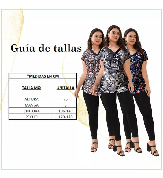 Blusa Mujer Tallas Grandes Amplia Casual Plus Size Blusones