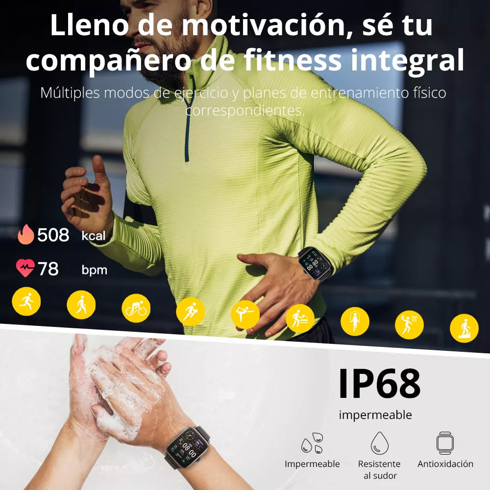 Smartwatch Colmi P28plus. Notifica llamadas. NEGRO