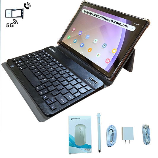 Tablet 2 en 1 Bossney B022 - 8GB RAM, 512GB + Teclado, Mouse y Funda Protectora